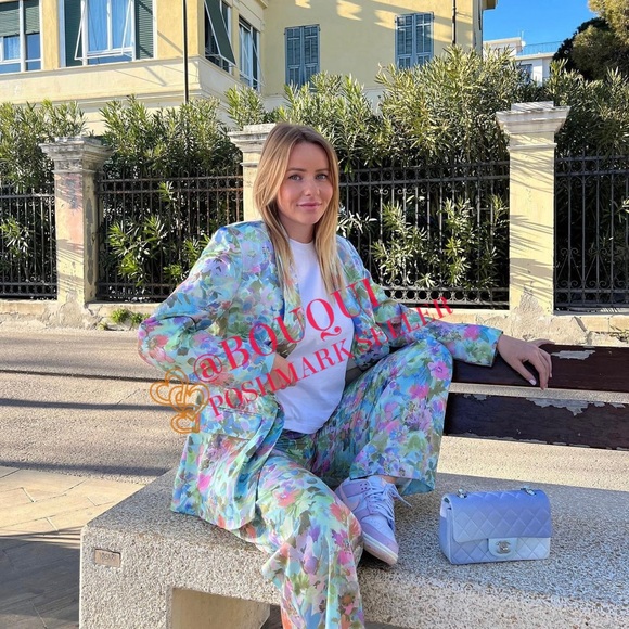 BLOGGERS FAV ZARA FLORAL PRINTED BLAZER - Picture 12 of 16